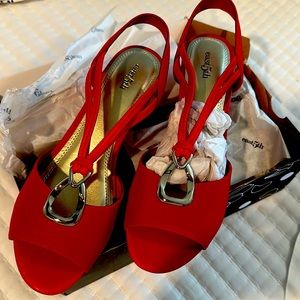 RED dress shoe size 9.5 med brand new